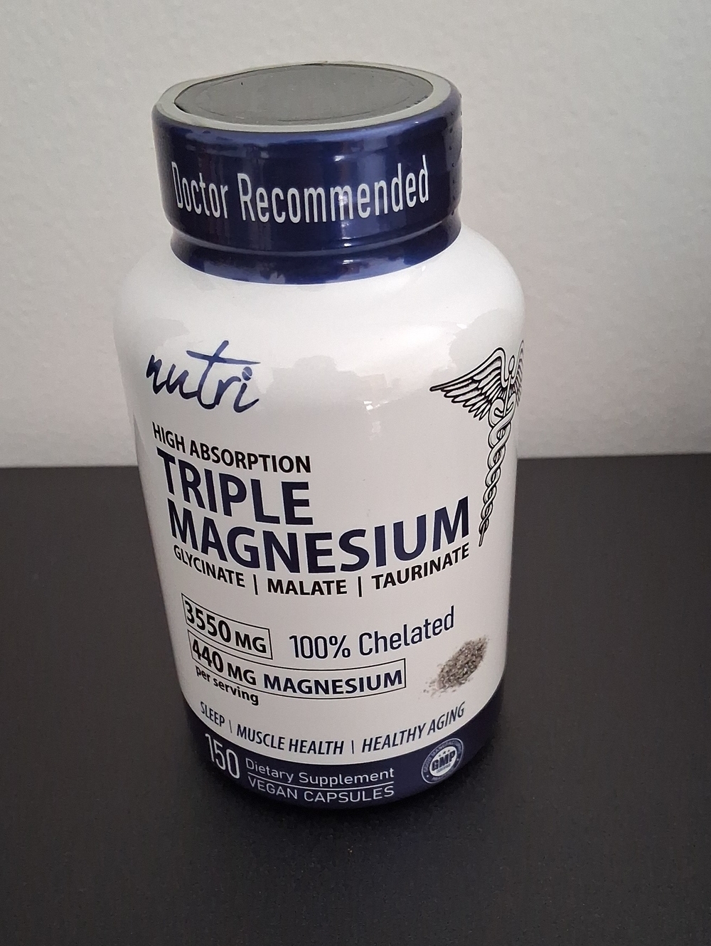 Nutri Triple Magnesium Glycinate Malate Taurinate Chelated, New,  Muscle Sleep